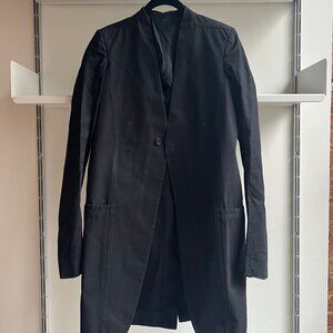 Rick Owens Black Cotton Jacket Blazer